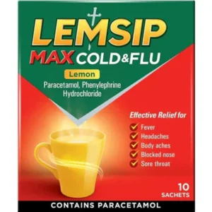 Lemsip Max Cold & Flu Lemon 10 Sachets
